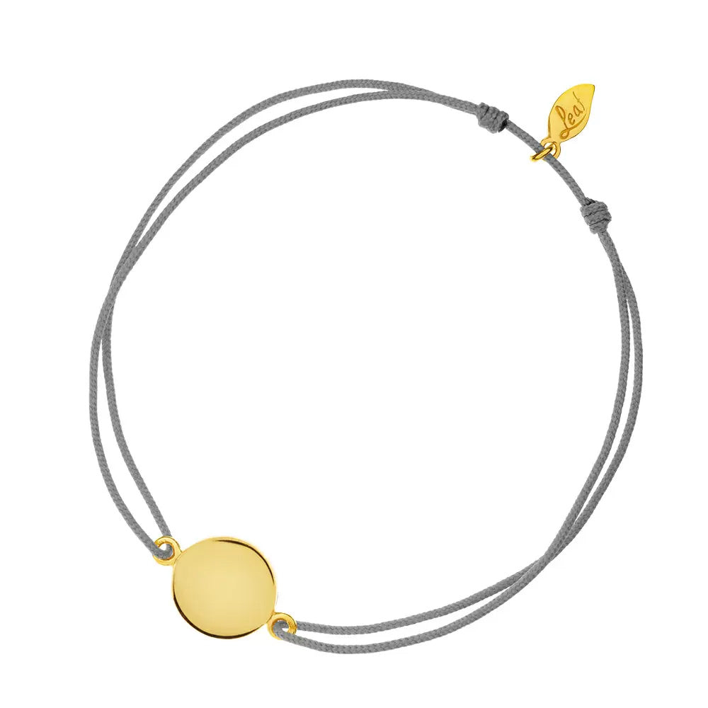 Lucky Bracelet Circle Yellow Gold Plated Matt