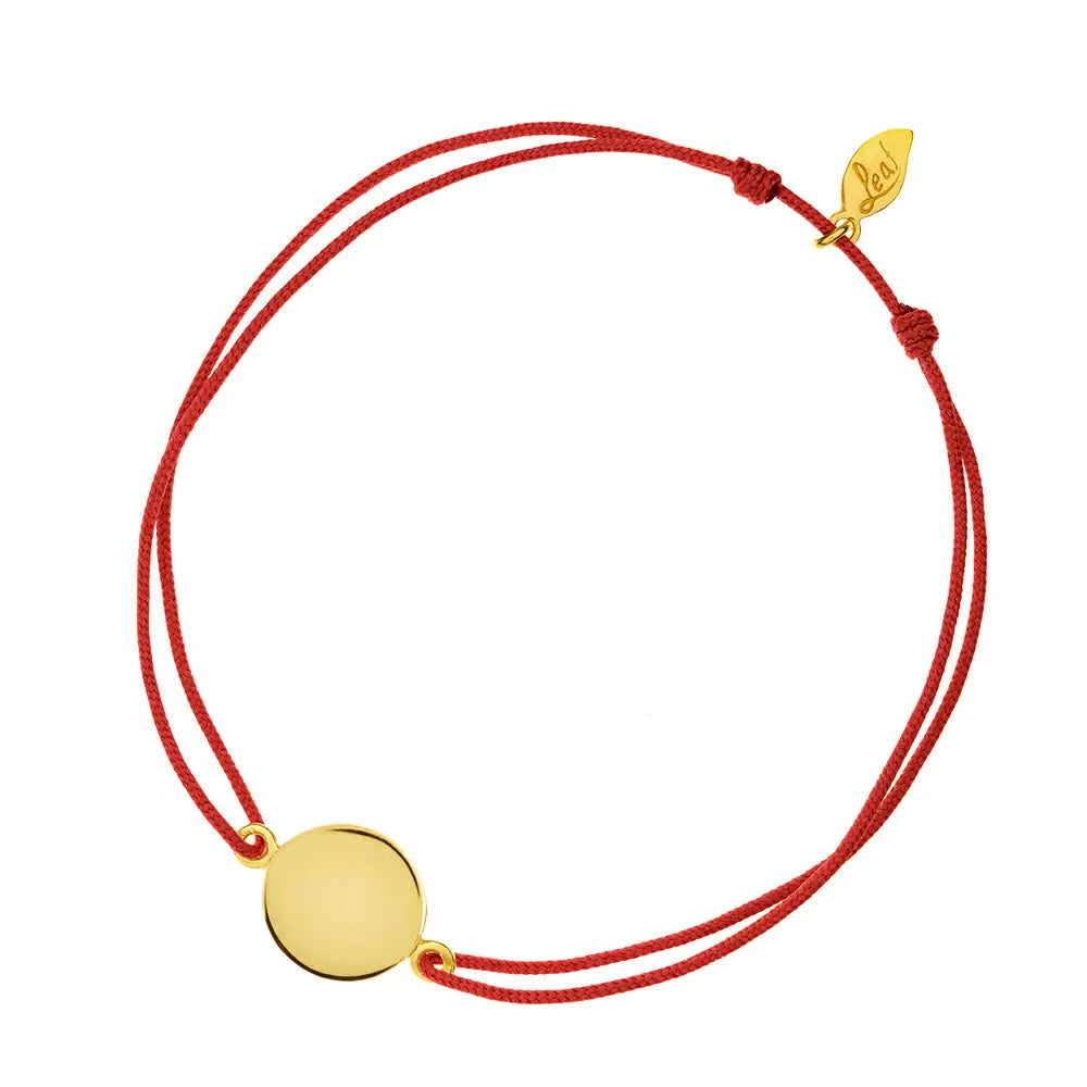 Lucky Bracelet Circle Yellow Gold Plated Matt