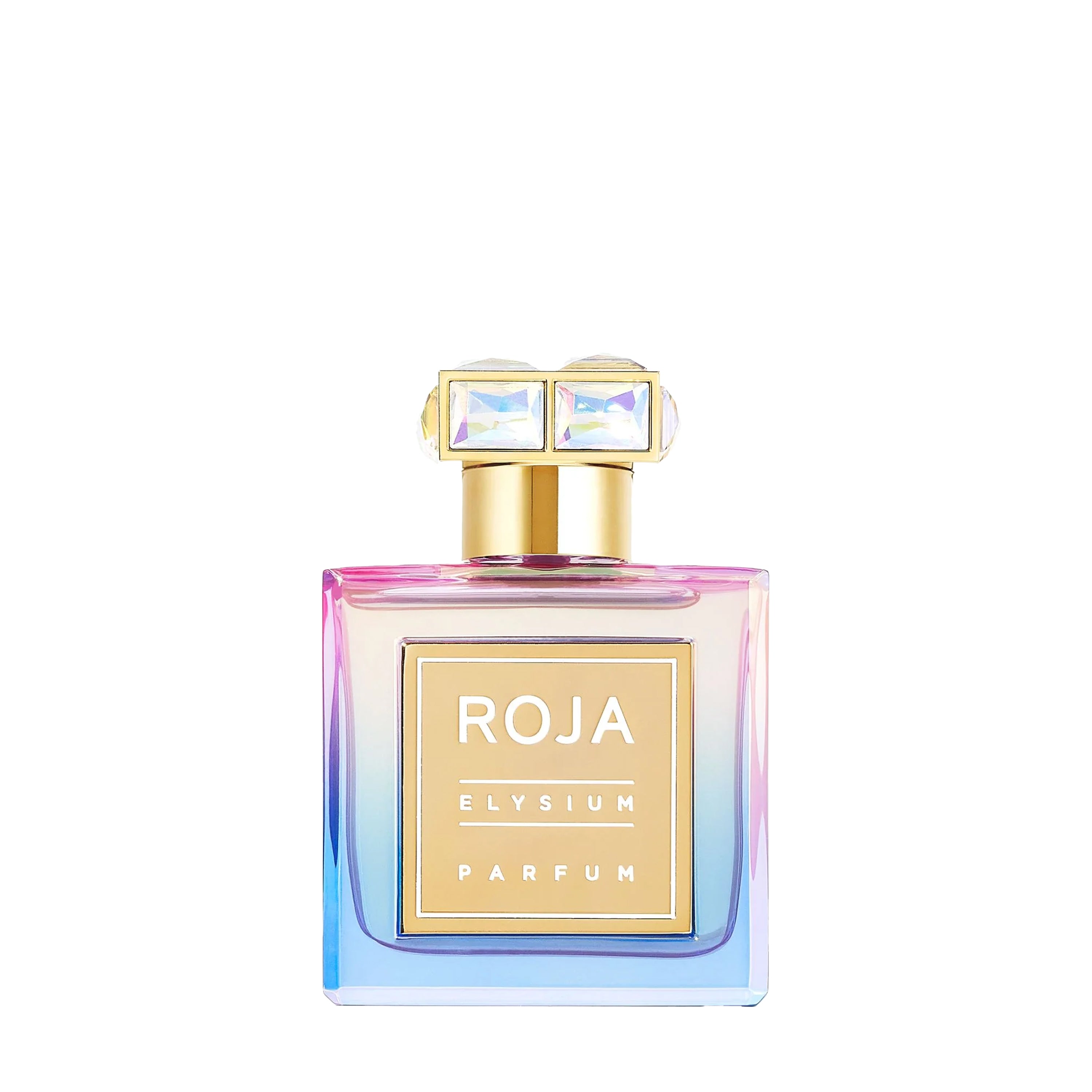 Elysium Pour Femme von Roja Parfums – eleganter Flakon mit goldener Kappe, vereint fruchtige, florale und holzige Noten. Jetzt bei 4D OUTFITTERS erhältlich.​