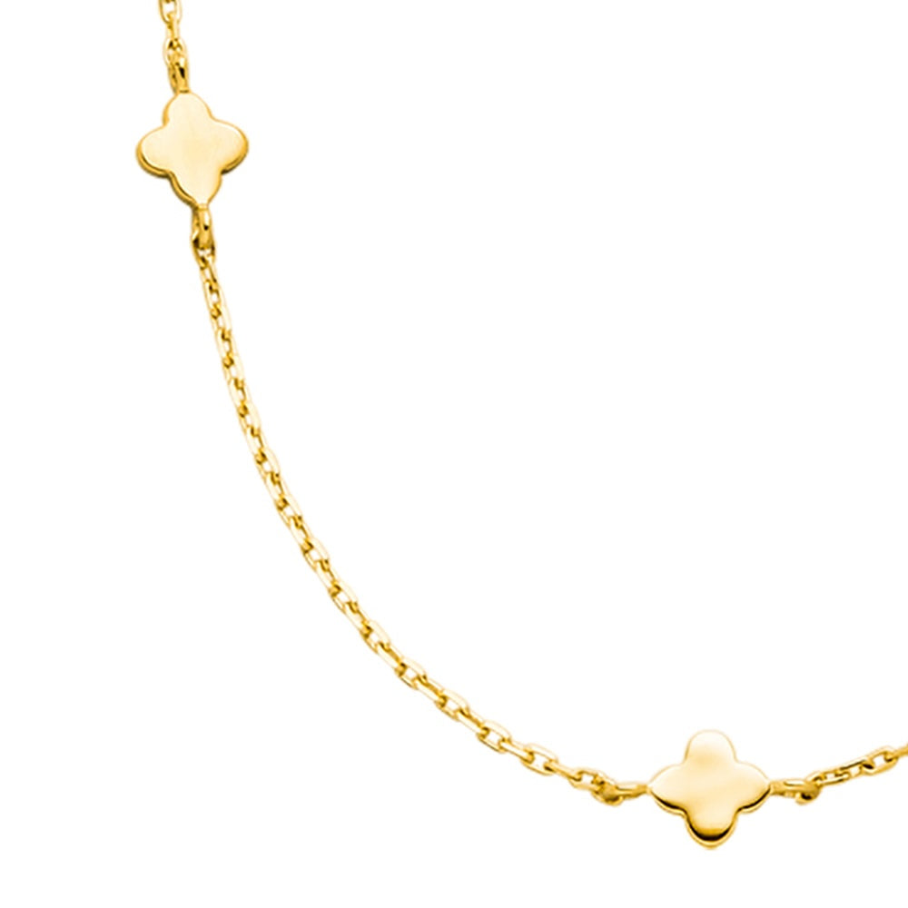 Halskette Mini Clover, 14K Gelbgold