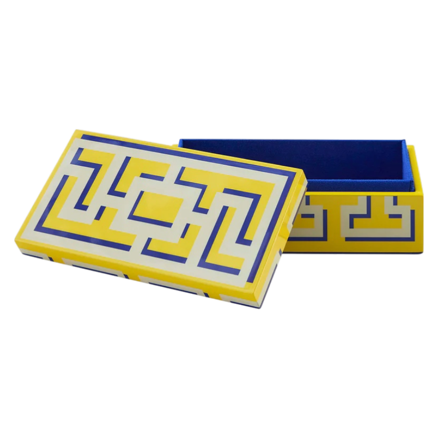 Aufbewahrungsbox, Small Labyrinth gelb