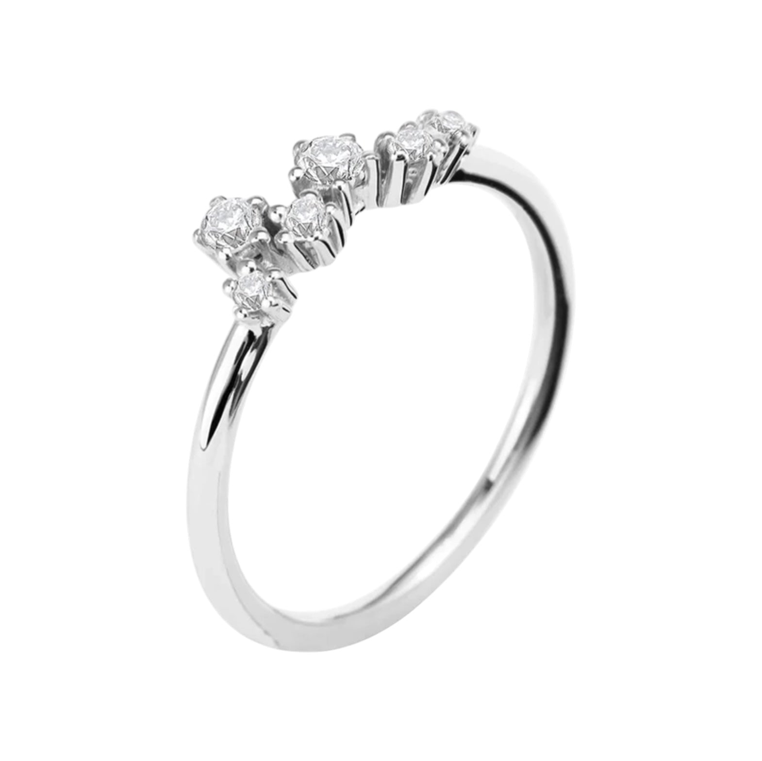 Ring Sparkle II, 18kt Fairtrade white gold