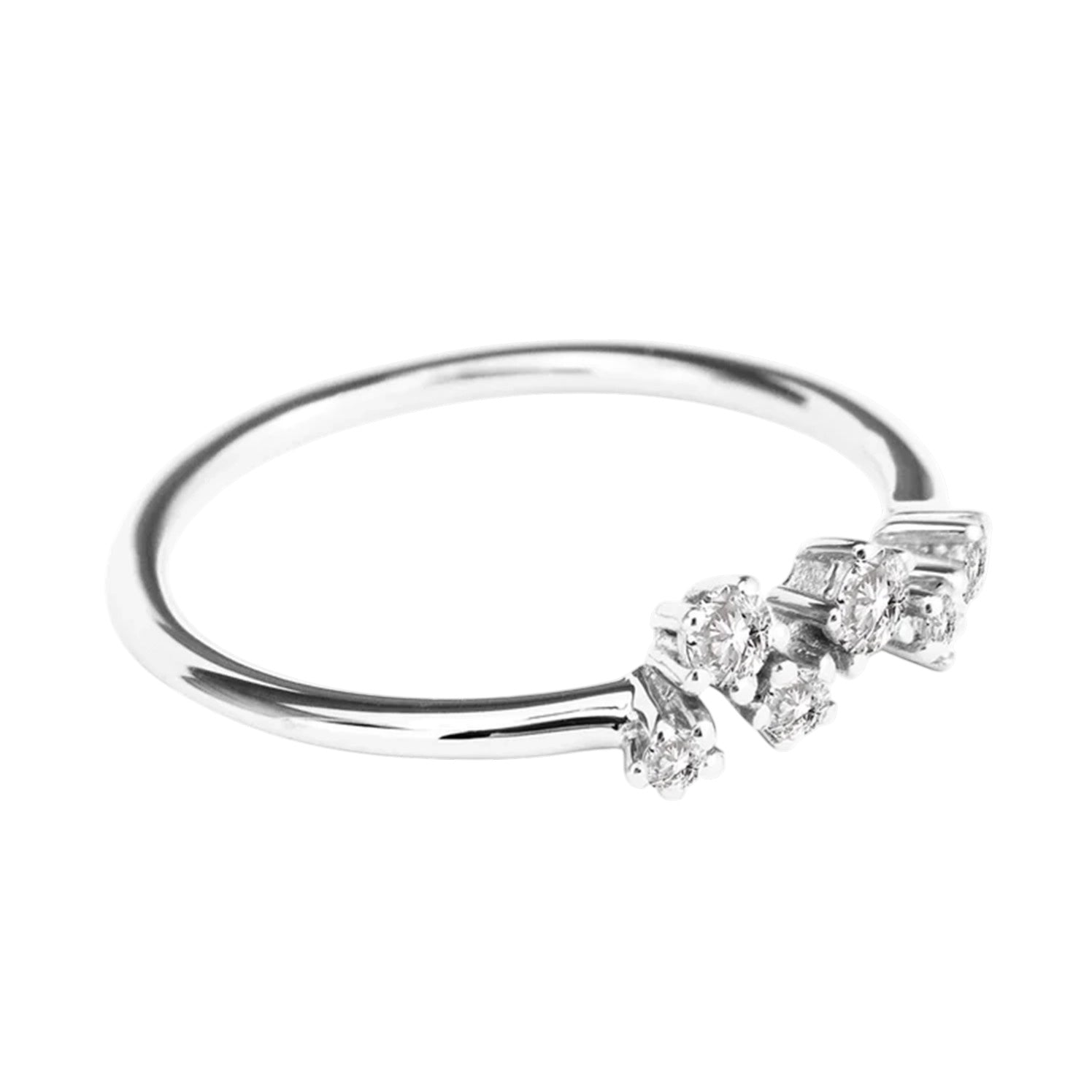 Ring Sparkle II, 18kt Fairtrade white gold