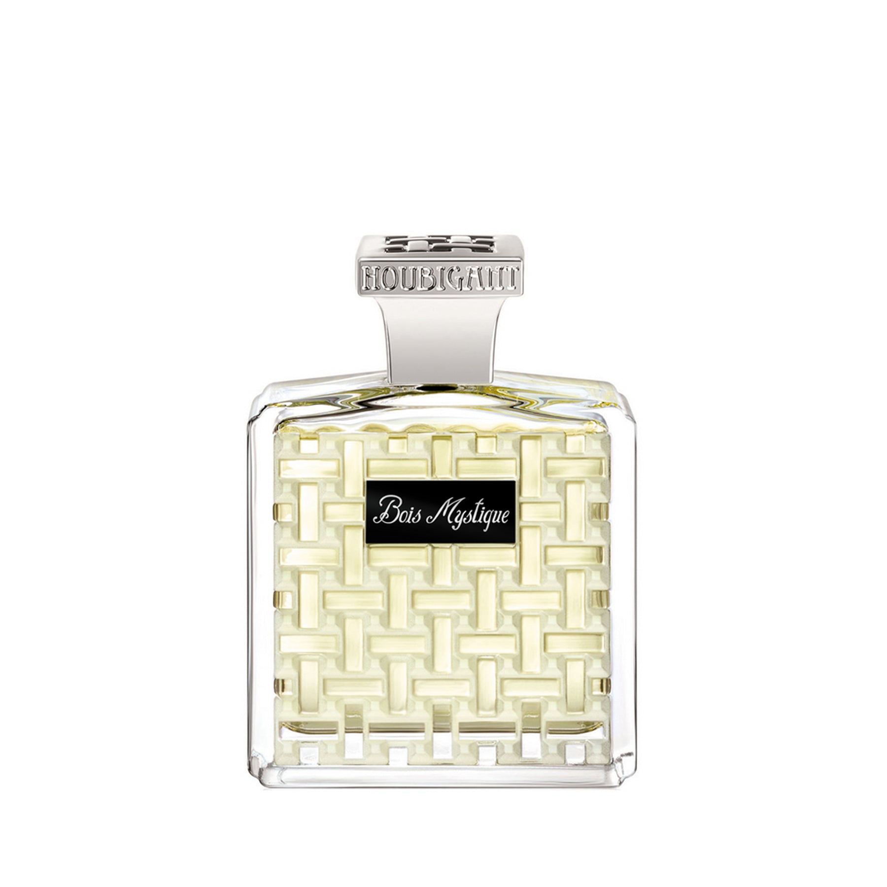 Bois Mystique Extrait de Parfum von Houbigant Paris – luxuriöser Flakon mit silberner Kappe, edles Design. Jetzt bei 4D OUTFITTERS erhältlich.​