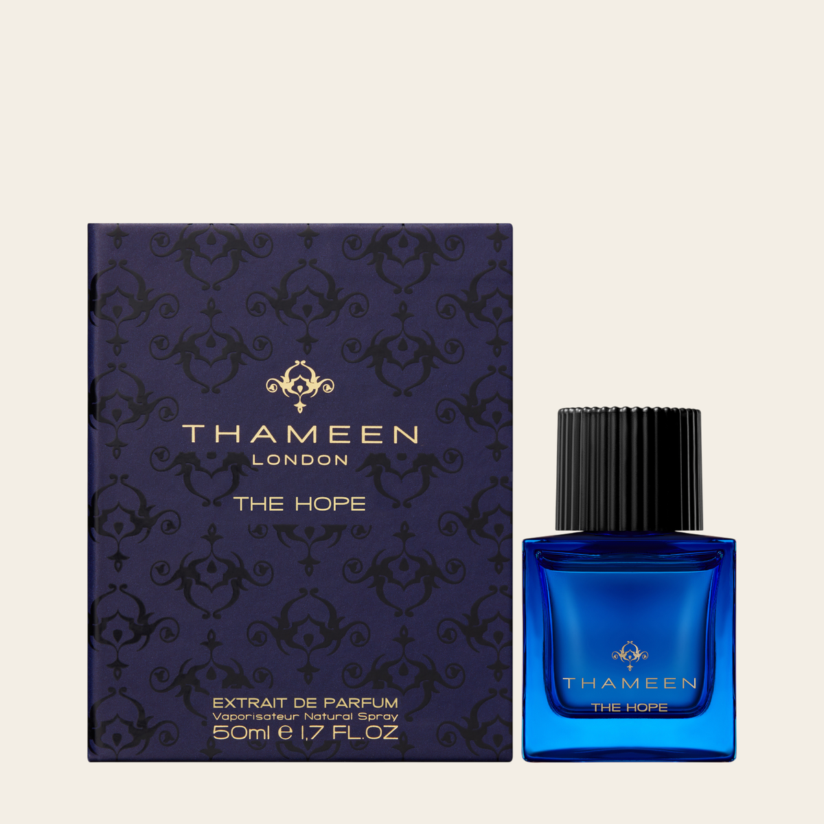 The Hope by Thameen – Extrait de Parfum 50 ml bottle with packaging