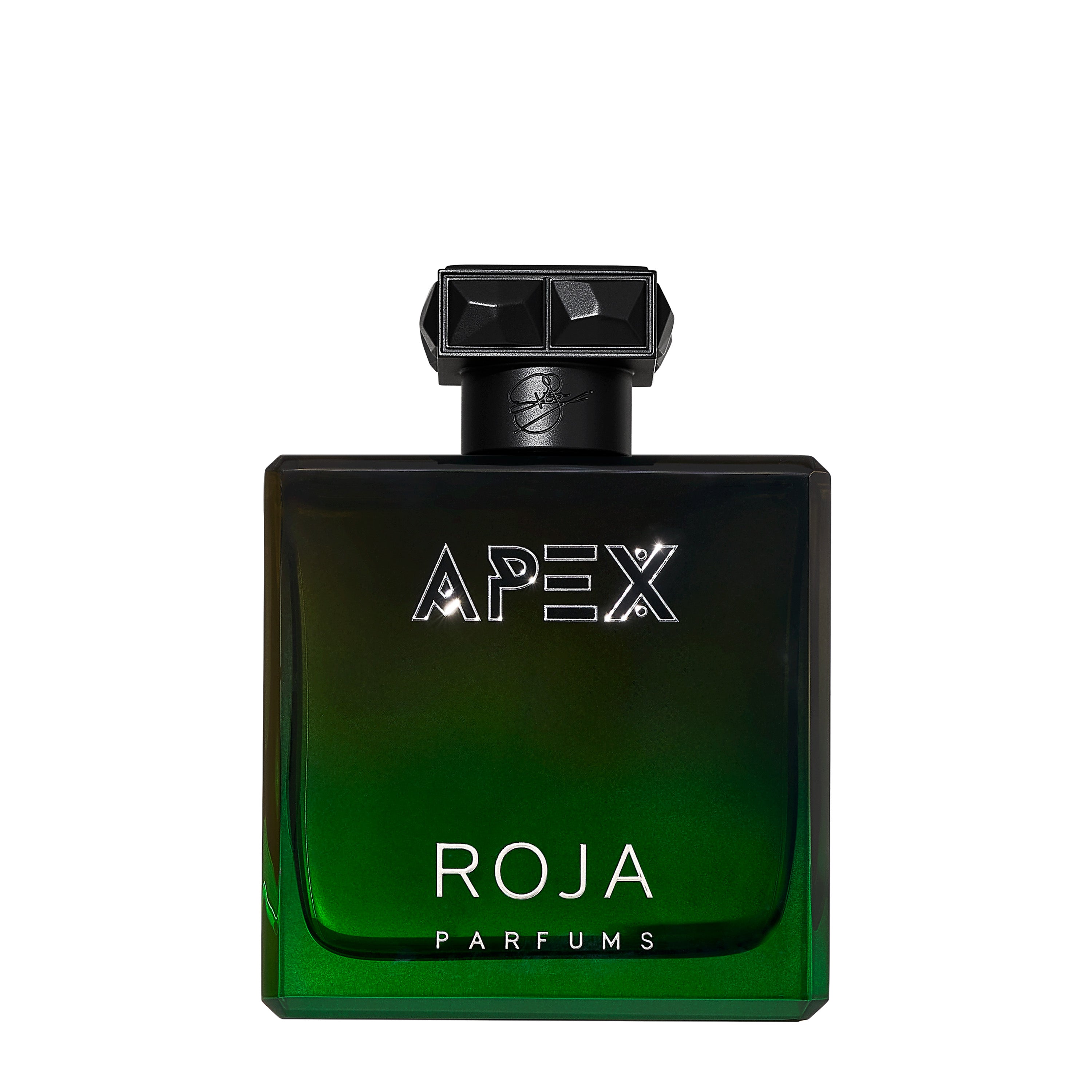 Roja Apex Eau de Parfum 100ml – luxuriöser Flakon in tiefem Grün, symbolisiert Stärke und Naturverbundenheit. Jetzt bei 4D OUTFITTERS erhältlich.​