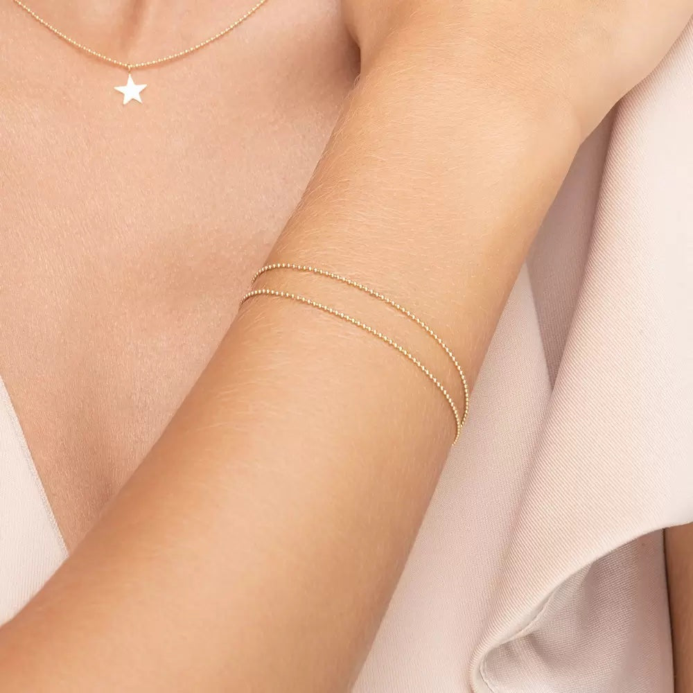 Armkette-Ball-Chain-Double-14-K-Gelbgold-fa7026-model-2