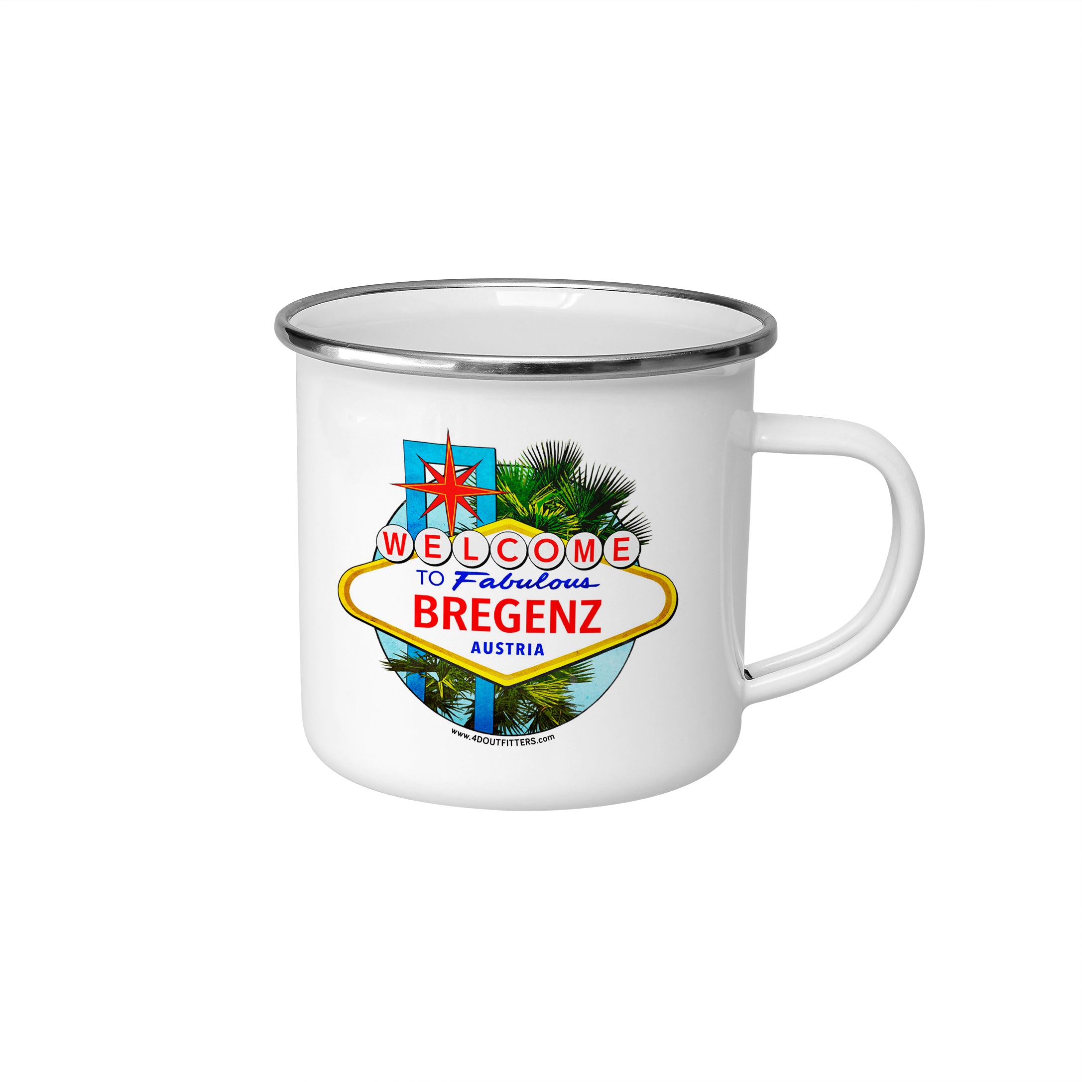 Emaille_Becher_Las_Vegas_Logo_Bregenz