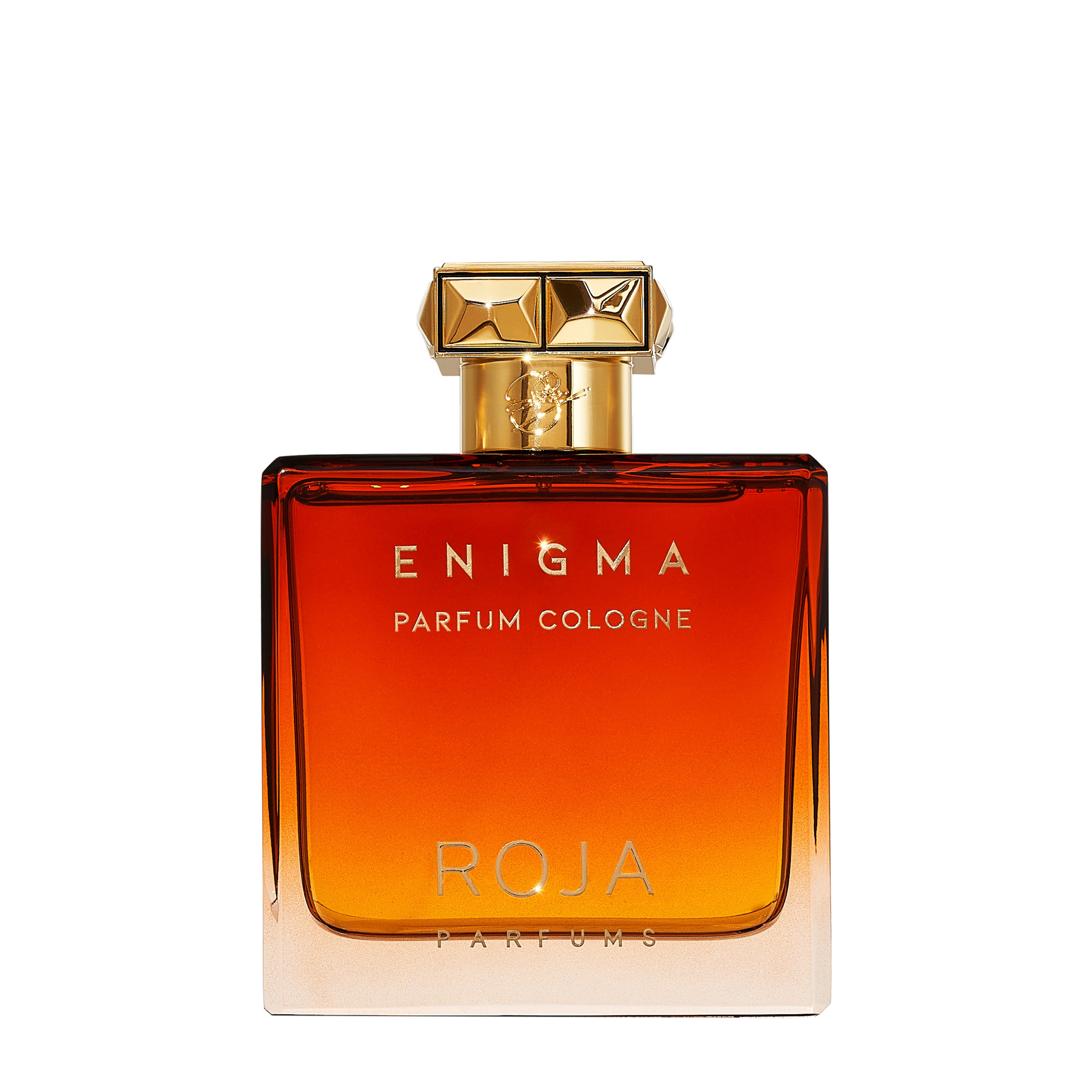 Roja Enigma Pour Homme Parfum Cologne – Edler Flakon mit goldener Kappe, vereint süße, würzige und holzige Noten. Jetzt bei 4D OUTFITTERS erhältlich.​ 5060370916955-0