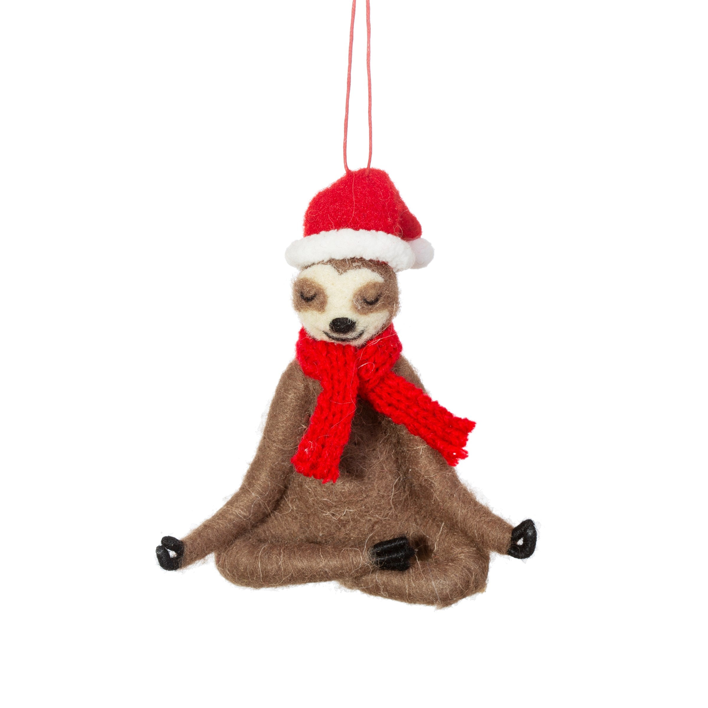 HOBXM074_A_Yoga_SLoth_Felt_Decoration