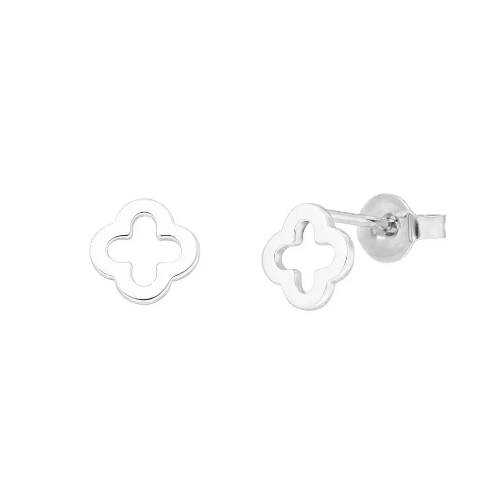 Ohrstecker-Clover-14-K-Weissgold-fs9111-Leaf-Schmuck
