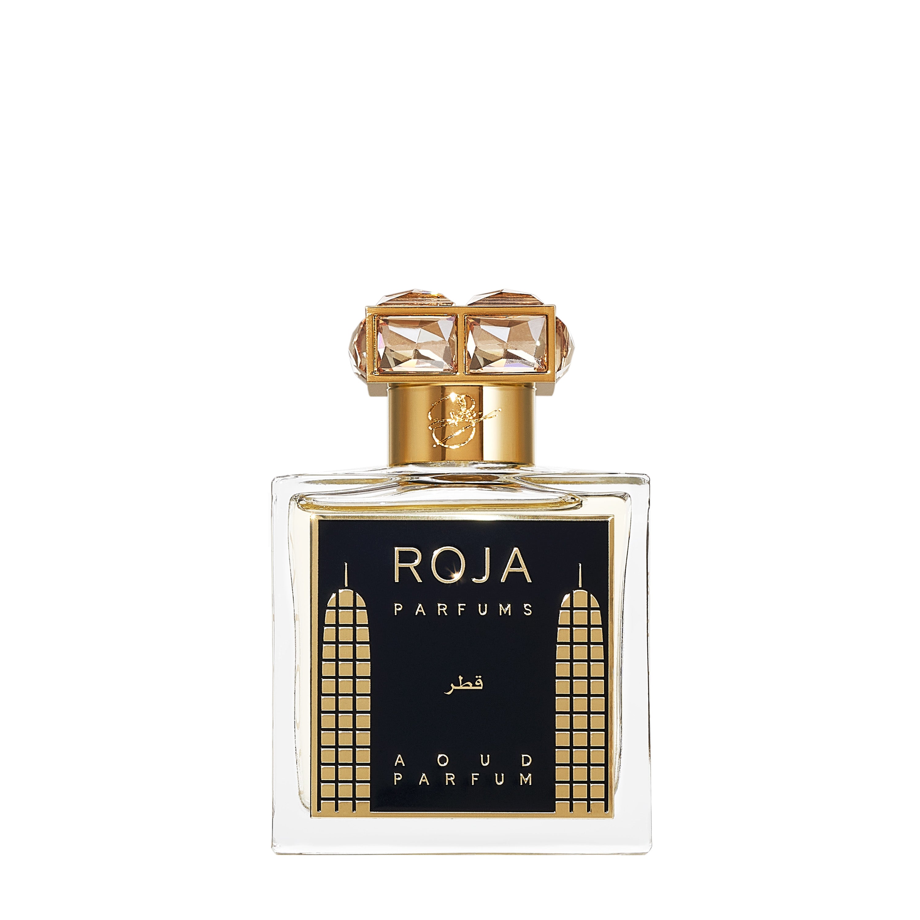 Roja Parfums Qatar Parfum 50ml – Eleganter Flakon mit goldenen Akzenten, vereint orientalische und Gourmand-Noten. Jetzt bei 4D OUTFITTERS erhältlich. 5060399672528
