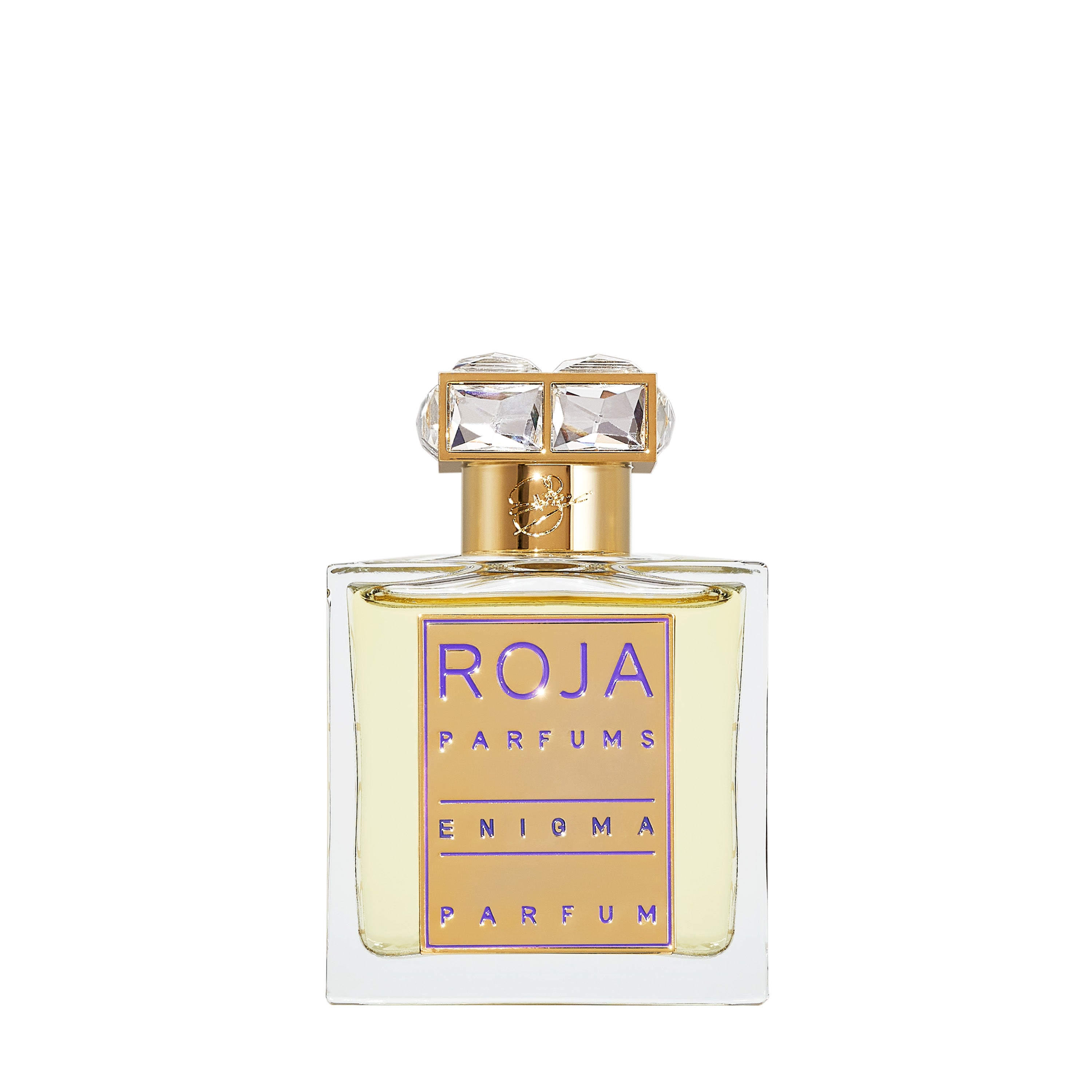 Enigma Pour Femme von Roja Parfums – eleganter Flakon mit Kappe, vereint fruchtige, florale und holzige Noten. Jetzt bei 4D OUTFITTERS.​