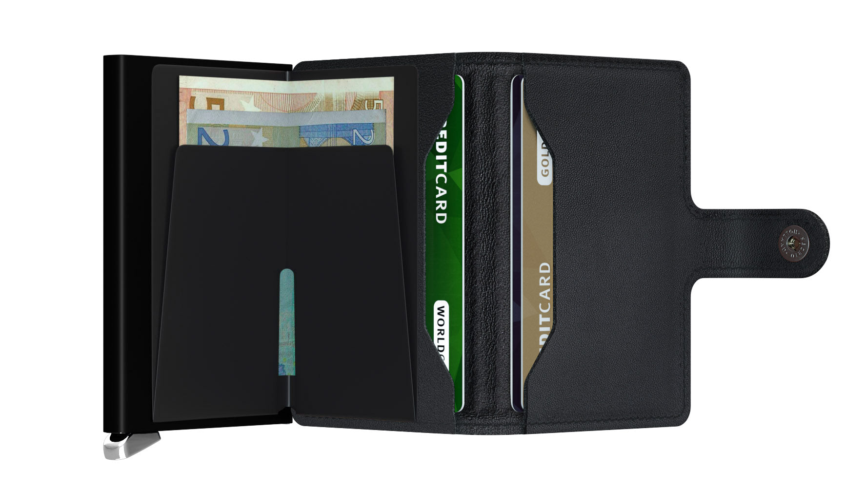 Secrid-Miniwallet-Emboss-Lines-Black-Inox-Open